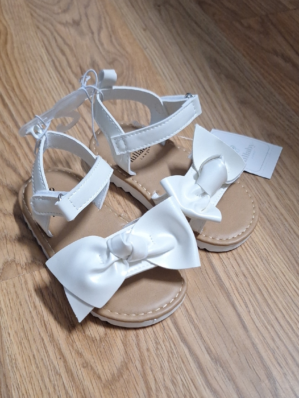 Toddler White Bow Sandals for Baby Girls